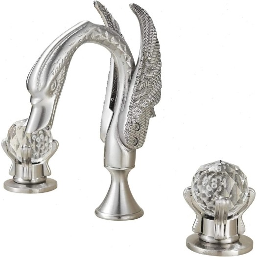 Brushed Nickel Bathroom Sink Faucet 3 Holes 2 Handle Widespread Vanity Mixer Tap