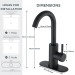 Black Bathroom Sink Faucet Single Handle Lavatory Vanity Mixer Taps With Drain - view 10