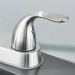 Brushed Nickel Kitchen Faucet 2Handle 4 Hole Sink Mixer Faucet With Side Sprayer - view 18