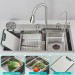 Flying Rain Stainles Steel Waterfall Kitchen Sink W PullDown Faucet Gray31.5INCH - view 13