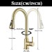 Brushed Gold Kitchen Faucet Single Handle Sink Mixer Taps With Pull Down Sprayer - view 10