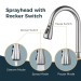 Stainless Steel Kitchen Faucet Swivel Sink Mixer Faucet Pull Down Sprayer Taps - view 8
