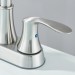 Brushed Nickel Bathroom Sink Faucet 3Hole 4in Centerset Vanity Mixer With Drain - view 7
