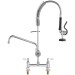 26" Commercial Faucet W/ Pre-Rinse Sprayer Deck Mount Kitchen Sink Faucet - view 9