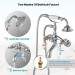 Chrome Clawfoot Tub Faucet Wall Mount Bathtub Filler Faucet With Hand Shower - view 4