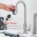 Kitchen Sink Faucet Brushed Nickel Single Handle Swivel Pull Down Sprayer Mixer - view 6