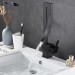 Black Bathroom Sink Faucet Modern Single Handle Waterfall Vanity Faucet 1 Hole - view 2