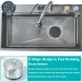 29.5inch Stainless Steel Kitchen Sink Set Single Bowl With Pull Down Faucet Kit - view 11