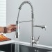 Kitchen Sink Faucet Stainless Steel Single Handle Pull Down Sprayer Mixer Taps - view 4