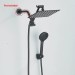 Black 12 In Rain Square Shower Head With Handheld Spray High Pressure Adjustable - view 3