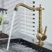 Antique Brass Kitchen Sink Faucet 1 Hole Single Handle 360° Swivel Mixer Taps - view 3
