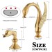 8" Widespread Bathroom Sink Faucet 3 Holes 2 Handle Basin Mixer Taps Gold Swan - view 10
