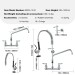 Commercial Faucet Kitchen Sink Pre Rinse Faucet Wall Mount W/ Sprayer 25" Height - view 8