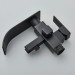 Freestanding Bathroom Bathtub Faucet Floor Mount Tub Filler Mixer System Black - view 8