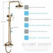 Antique Brass Shower Faucet System Wall Mount Rain Shower Head Combo Mixer Taps - view 7