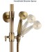 Antique Brass 8" Round Rain Shower Head Combo Exposed Shower Faucet Set System - view 6