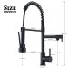 Matte Black Kitchen Faucet Pull Down Sprayer Swivel Single Handle Sink Mixer Tap - view 7