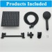 Black 12 In Rain Square Shower Head With Handheld Spray High Pressure Adjustable - view 17
