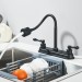 Black High Arc Kitchen Faucet 8 Inch Centerset 3 Hole 2 Handle Sink Mixer Taps - view 8
