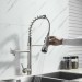 Commercial Kitchen Sink Faucet Pull Down Sprayer Twin Head Mixer Stainless Steel - view 10