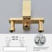 Brushed Gold Shower Faucet Set Exposed Shower System 8inch Rain Shower Head Comb - view 10