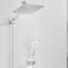 Chrome Rain Shower Head High Pressure Handheld Spray Combo With Adjustable Arm - view 4