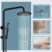 Matte Black 8" Rain Shower Faucet Set Exposed Shower System Kit With Hand Shower - view 6