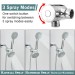 Chrome 4 Inch Round Shower Head With Handheld Spray 3-Way Rainfall Head Combo - view 4