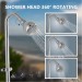 Chrome Rain Outdoor Shower Kit 2 Handle Outside Shower Fixture System Wall Mount - view 4