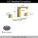Brushed Gold Bathroom Sink Faucet 3 Holes Widespread Vanity Mixer Faucet W/Drain - view 10