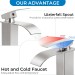 2 Sets Bathroom Sink Faucet Waterfall Lavatory Vanity Taps Single Handle W/Cover - view 6
