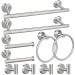 10Pcs Bathroom Hardware Set Towel Rack Bar Towel Rings Hooks Toilet Paper Holder - view 2