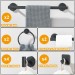 14 Pcs Black Bathroom Hardware Set Stainless Steel Towel Bar Towel Racks Hooks - view 3