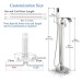 Brushed Nickel Freestanding Bathtub Faucet Floor Mounted Tub Filler Hand Shower - view 11