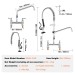 26" Commercial Faucet W/ Pre-Rinse Sprayer Deck Mount Kitchen Sink Faucet - view 7