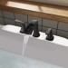 3 Hole Widespread Bathroom Sink Faucet Black 2-handle Vanity Basin Mixer W/Drain - view 4