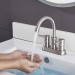 4 Inch Bathroom Sink Faucet 2Handle Centerset Vanity Mixer Faucet Brushed Nickel - view 5