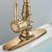 Antique Brass Bathroom Sink Faucet Single Handle Vanity Mixer Taps With Drain - view 8