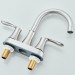 Brushed Nickel Bathroom Sink Faucet 3Hole 4in Centerset Vanity Mixer With Drain - view 11