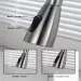 Kitchen Sink Faucet Brushed Nickel Single Handle Swivel Pull Down Sprayer Mixer - view 6