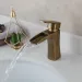 Antique Brass Bathroom Faucet Waterfall Spout Single Handle Mixer Deck Mount Tap - view 2