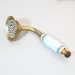 Antique Brass Shower Faucet Rain Round Head Hand Held Spray Wall Mount Mixer Tap - view 10