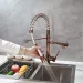 Kitchen Faucet Rose Gold Swivel&Pull Down Spout Deck Mount Brass Mixer Basin Tap - view 6