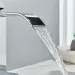 Single Handle Bathroom Sink Faucet Chrome Waterfall Vanity Basin Mixer Tap With Cover - view 3