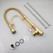 Pull Down Kitchen Sink Faucet Gold Single Hole Deck Mount Mixer Tap - view 4