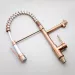 Kitchen Faucet Rose Gold Swivel&Pull Down Spout Deck Mount Brass Mixer Basin Tap - view 12