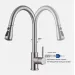 Kitchen Sink Faucet Brushed Nickel Single Handle Swivel Pull Down Sprayer Mixer - view 4