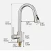 Kitchen Sink Faucet Brushed Nickel Single Handle Swivel Pull Down Sprayer Mixer - view 5