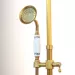 Antique Brass Shower Faucet Rain Round Head Hand Held Spray Wall Mount Mixer Tap - view 6