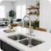 Kitchen Sink Faucet Brushed Nickel Single Handle Swivel Pull Down Sprayer Mixer - view 3